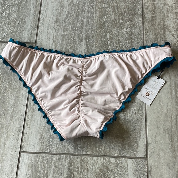 Shade & Shore,XL(16-18),oceanblue,low coverage,cheeky,ruffled all over,for women - Picture 4 of 4